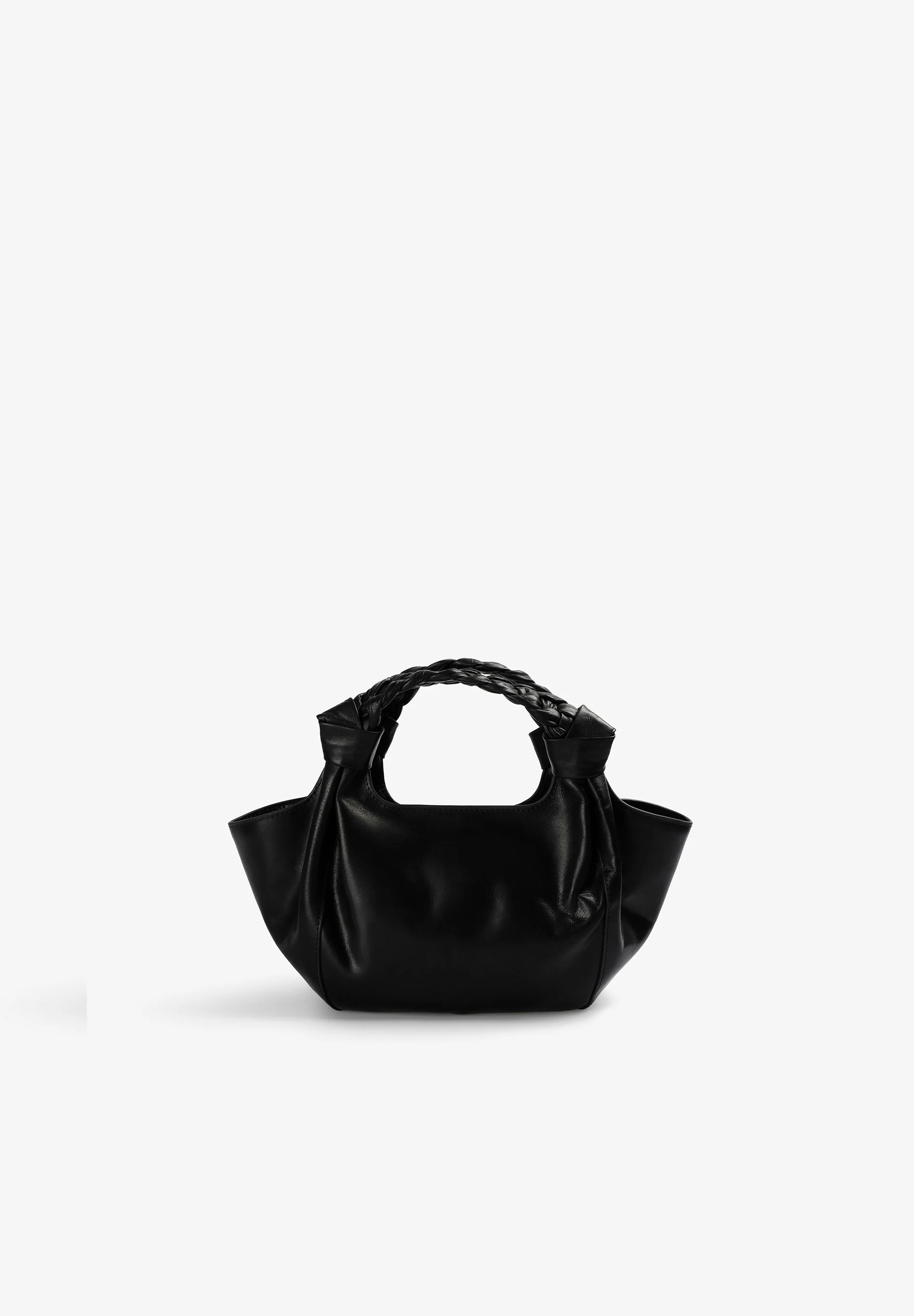 LEATHER MINI BAG WITH BRAIDED HANDLE - Image 4