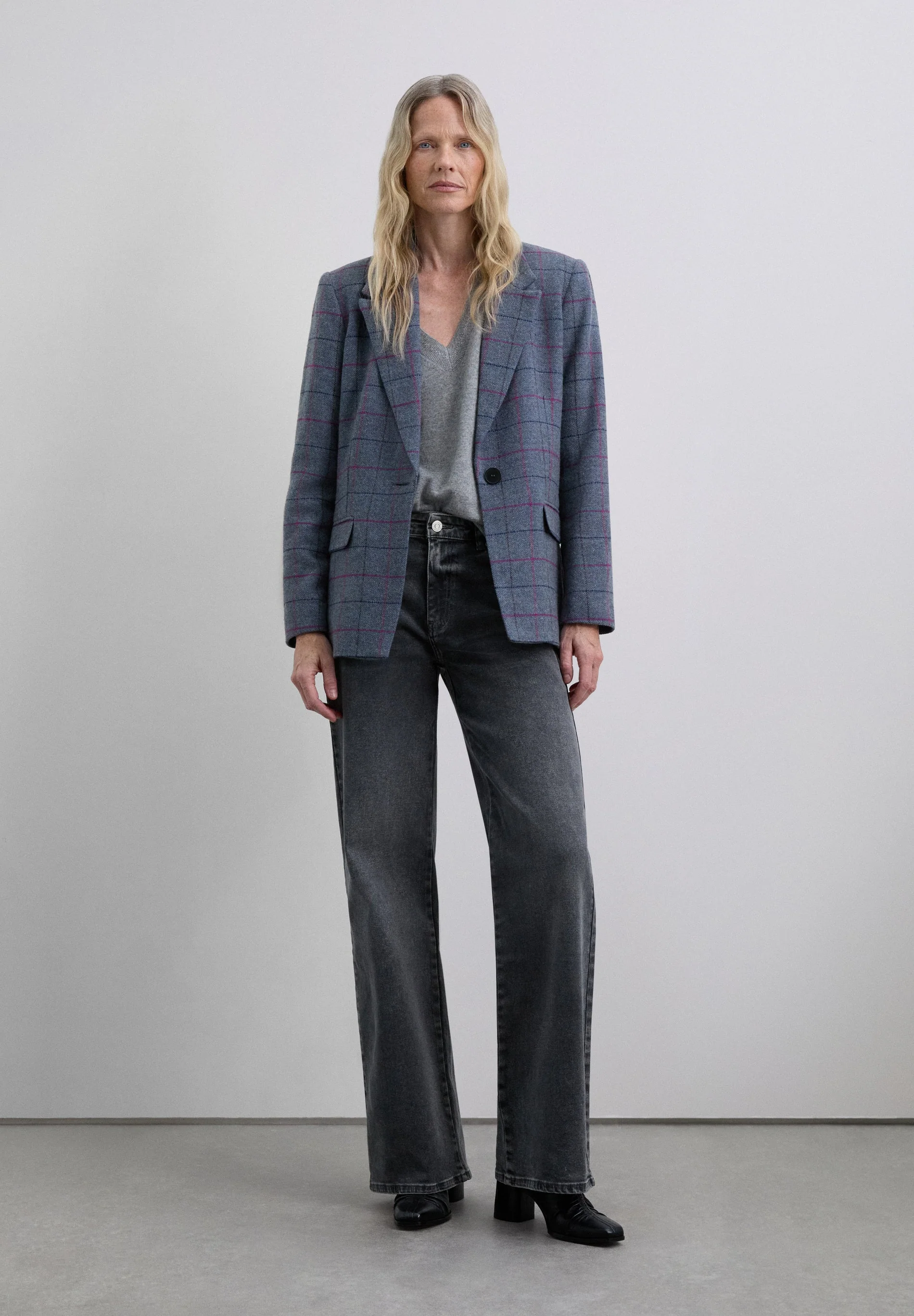 CHECK WOOL BLAZER - Image 3