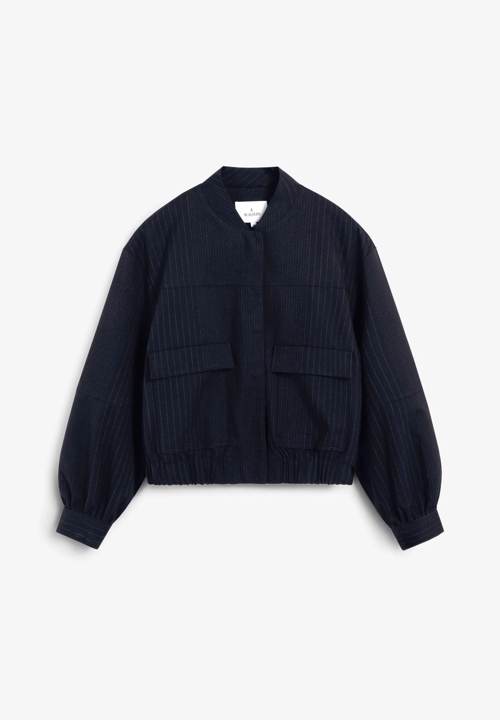PINSTRIPE BOMBER JACKET - Image 2