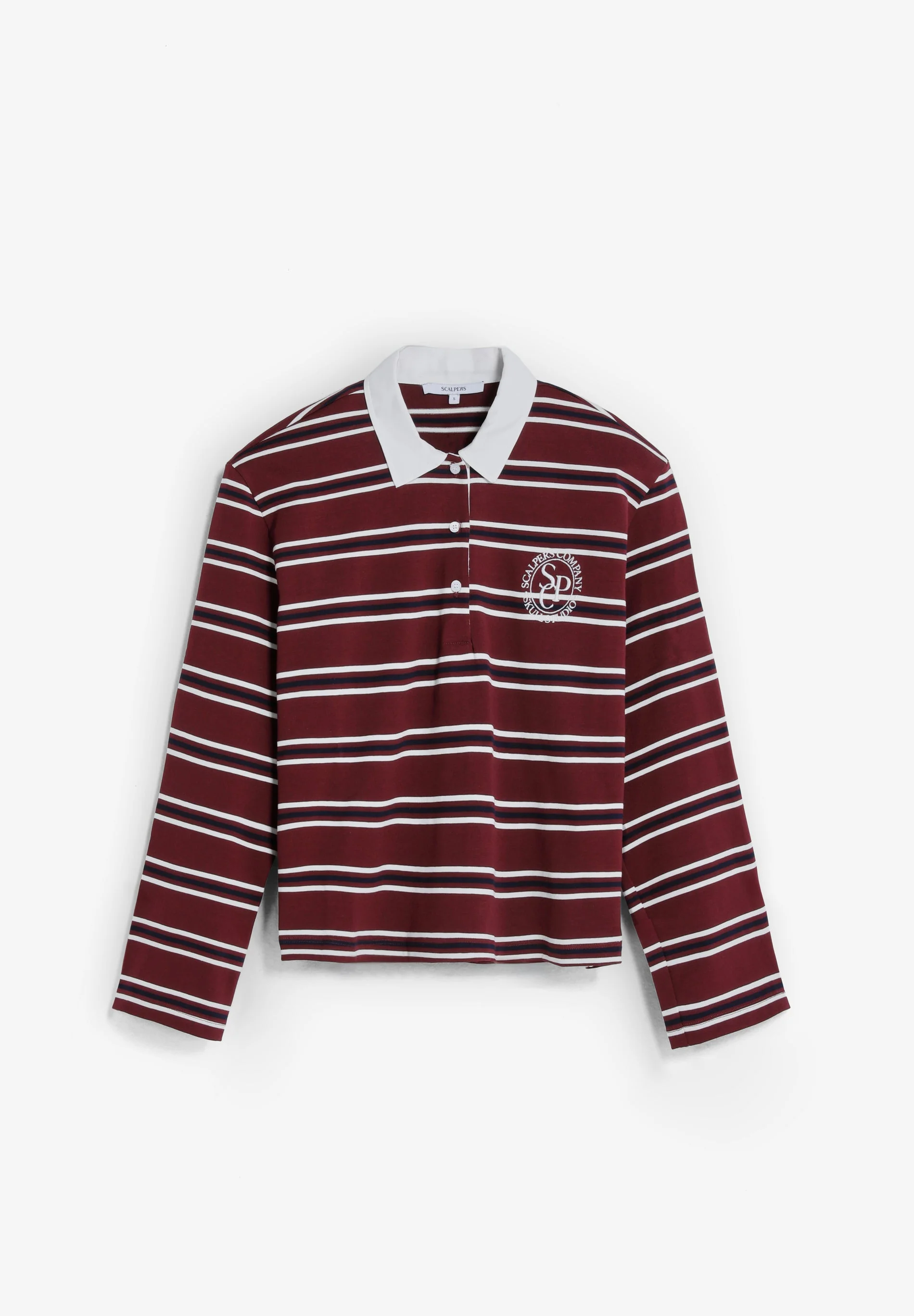LONG SLEEVE STRIPED POLO SHIRT - Image 6