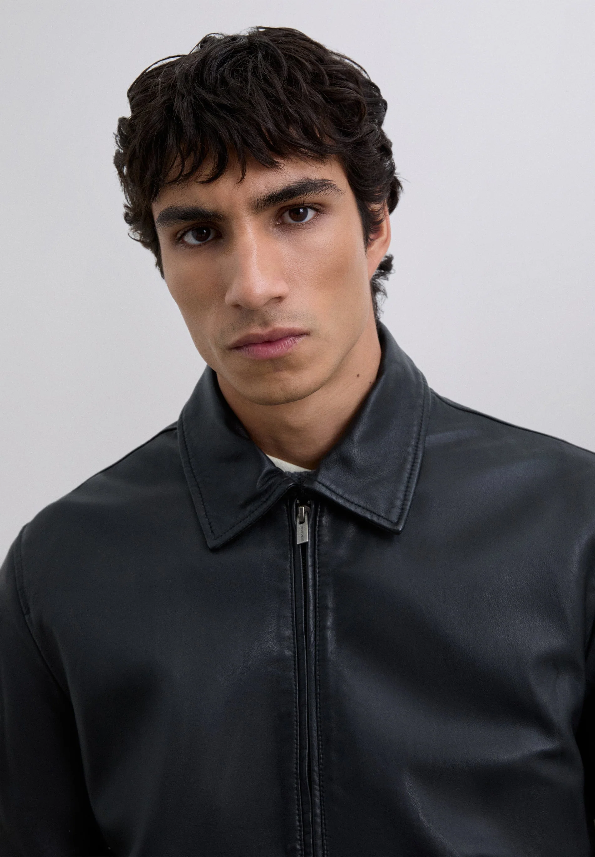 COLLARED LEATHER JACKET - Image 5
