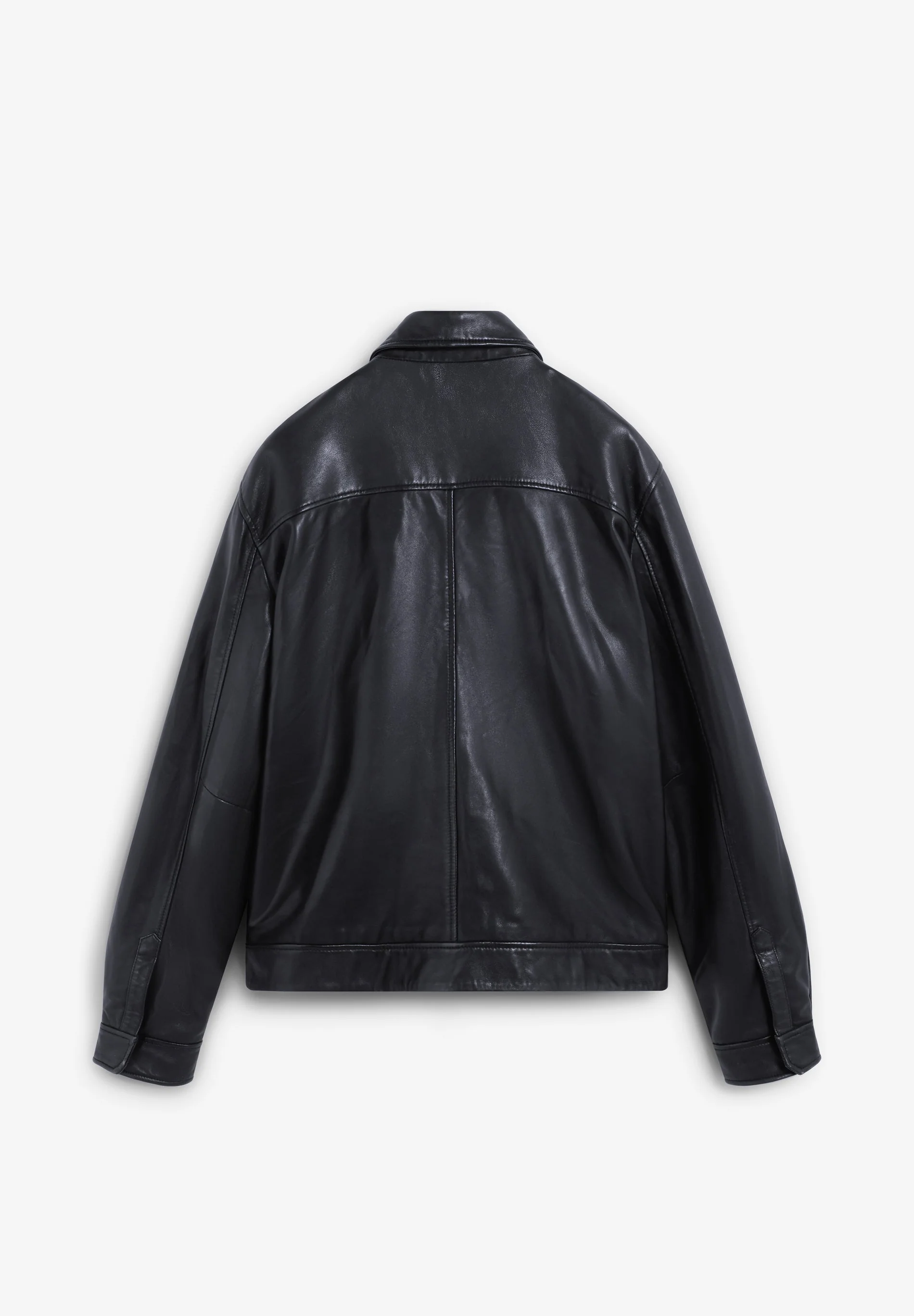COLLARED LEATHER JACKET - Image 9