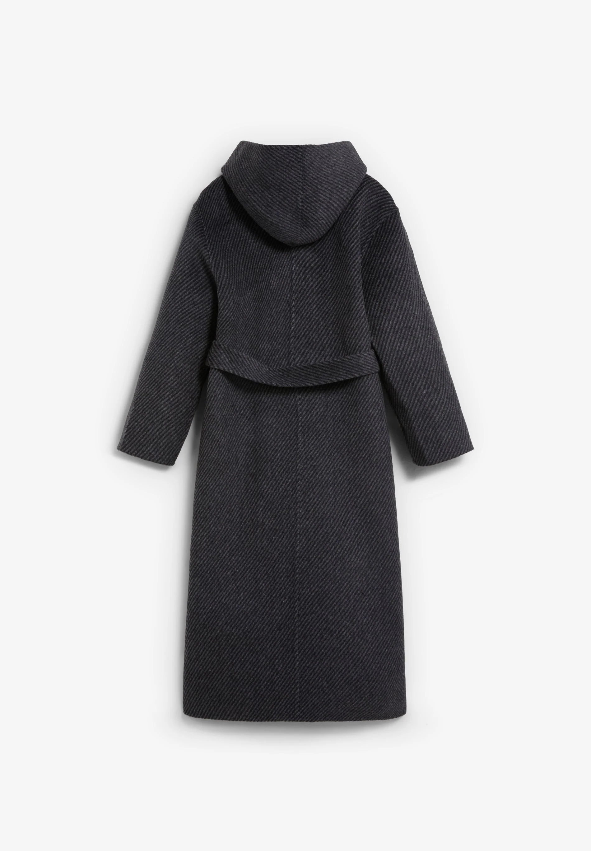 LONG WOOL COAT WITH HOOD - Image 7