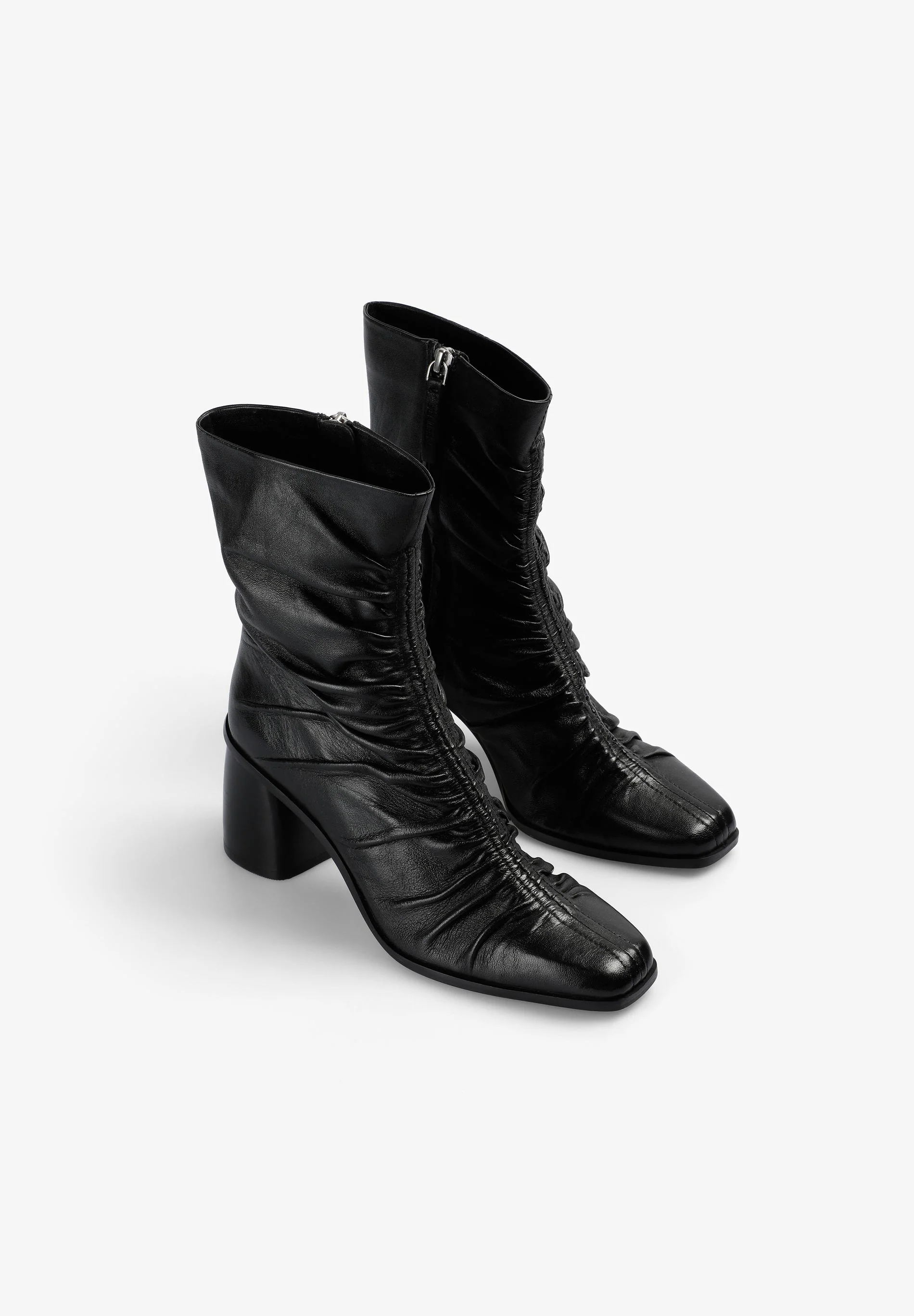 GATHERED LEATHER BOOT - Image 3