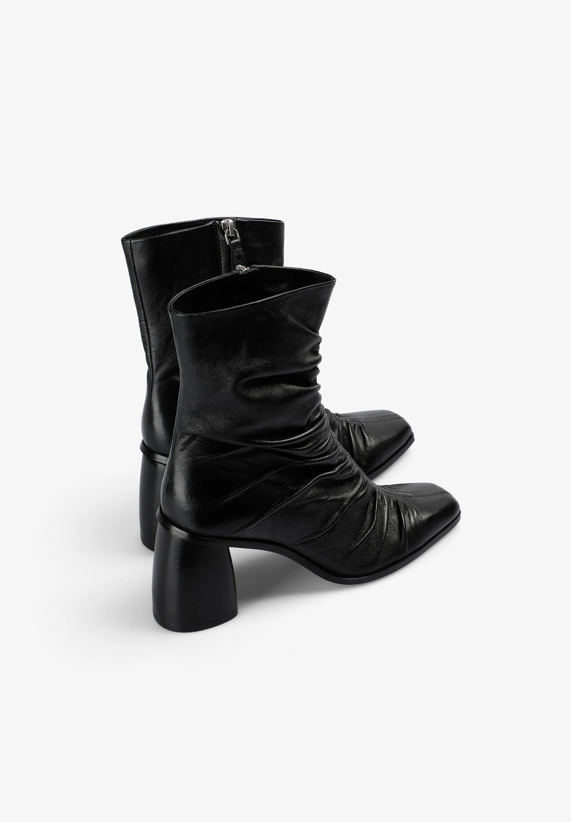 GATHERED LEATHER BOOT - Image 4