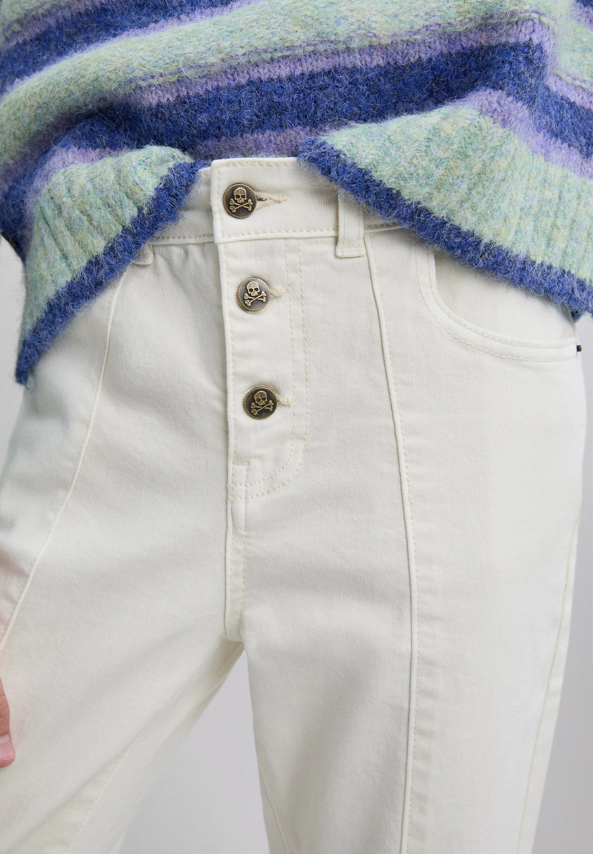 FLARED DENIM TROUSERS - Image 4