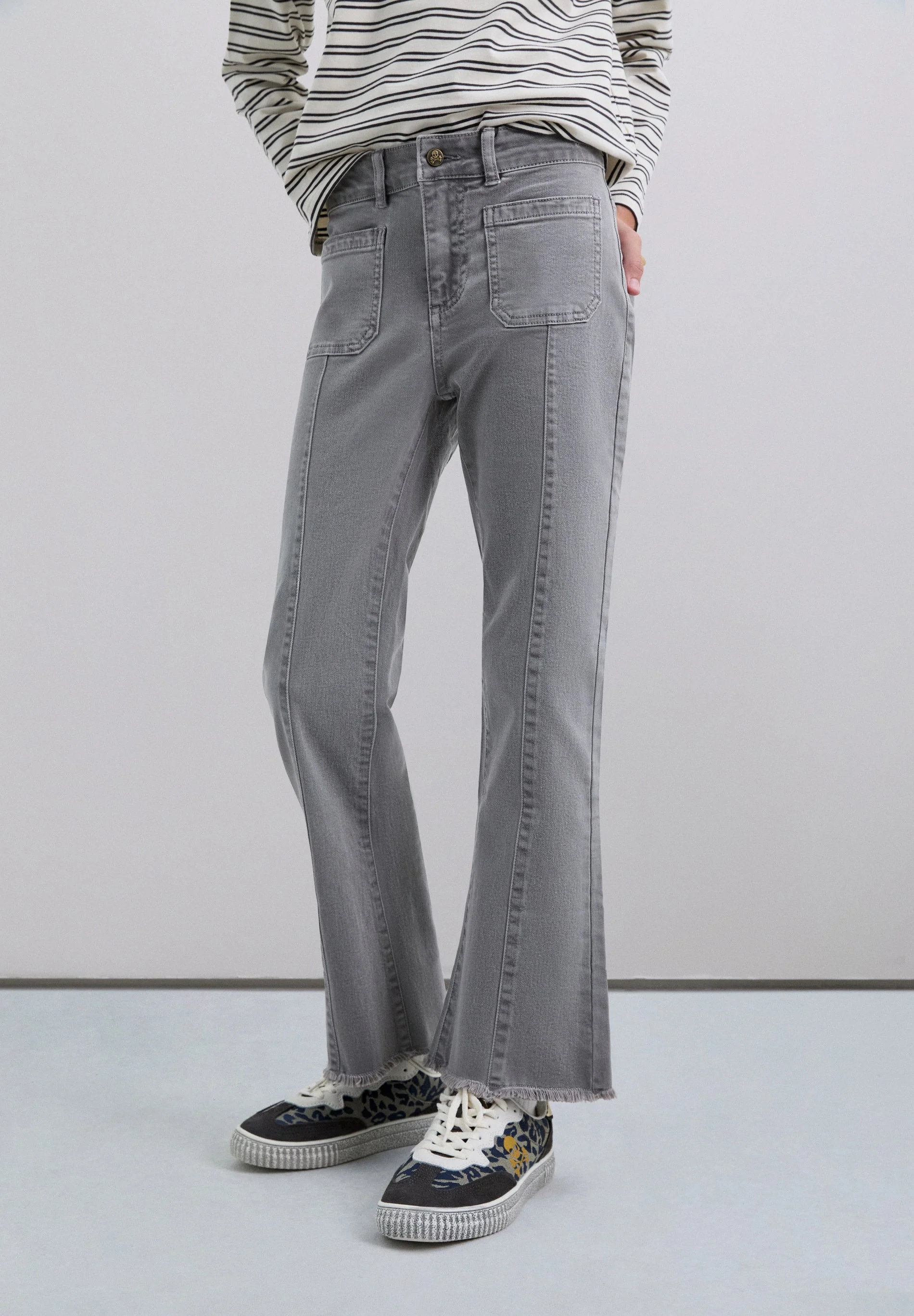 FLARED TROUSERS WITH FRINGING - Image 4