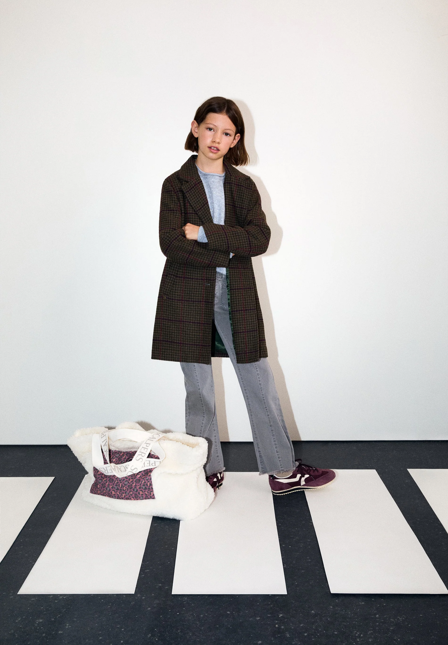 CHECK CLOTH COAT