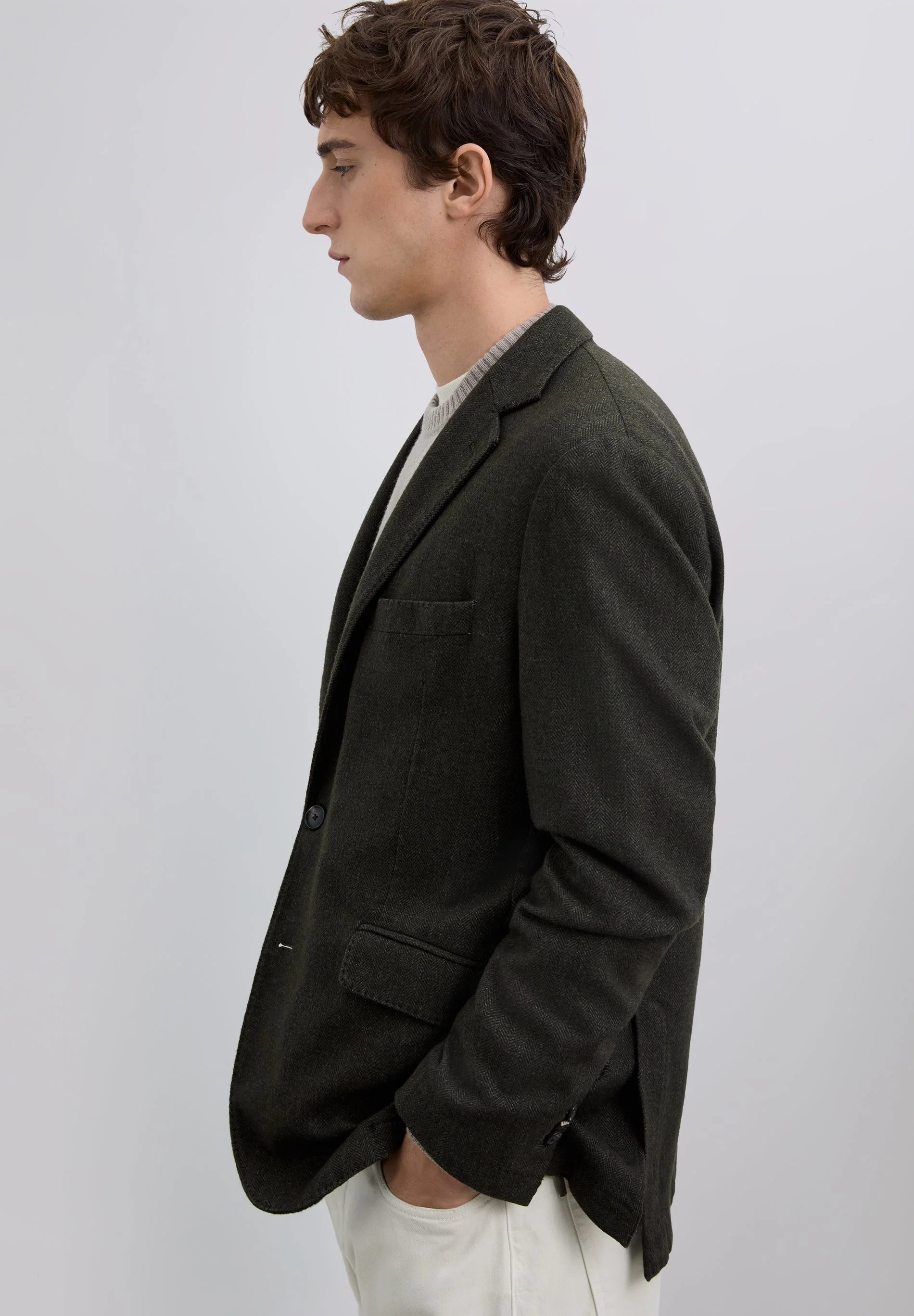 HERRINGBONE WOOL BLAZER - Image 6