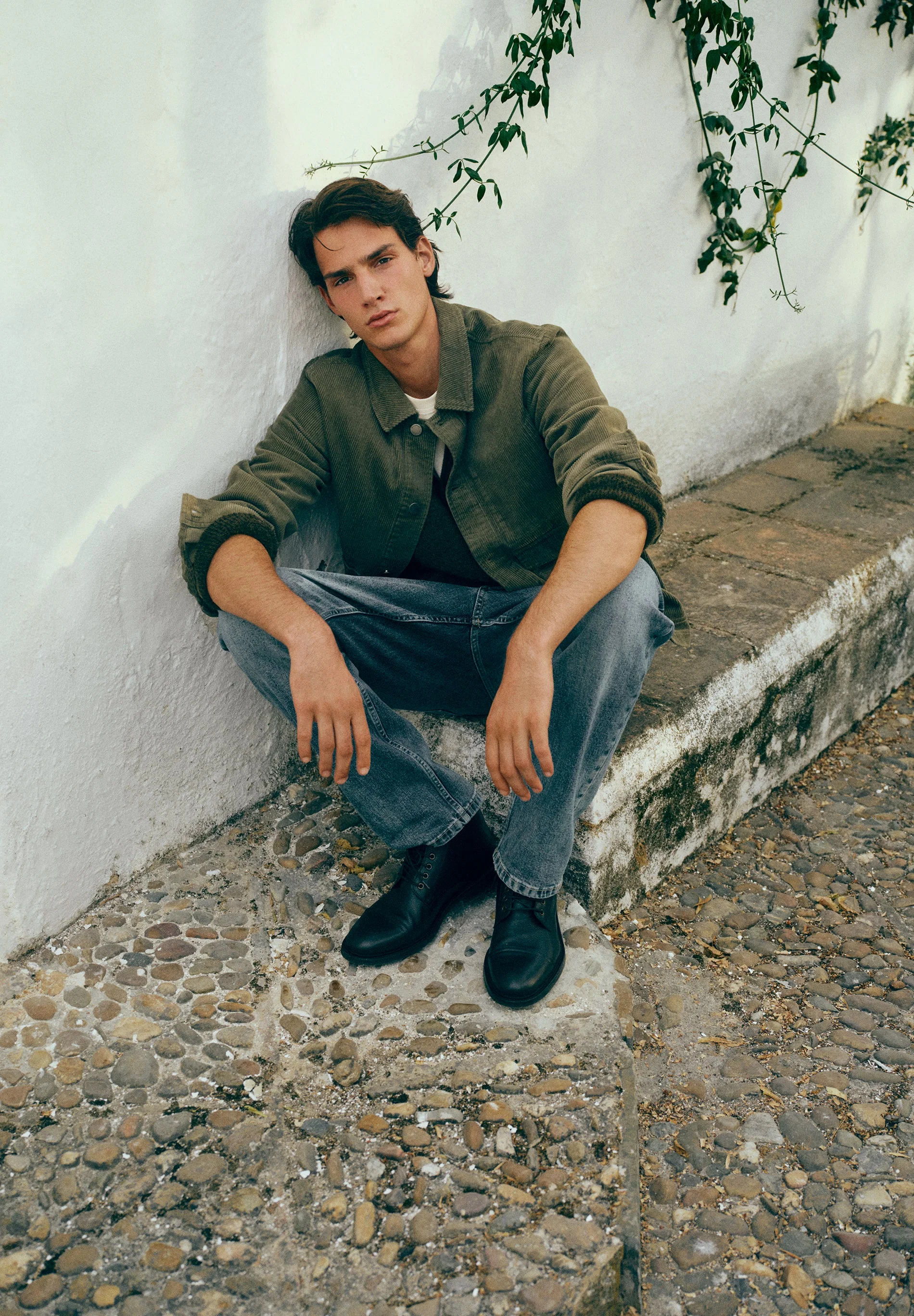 CORDUROY OVERSHIRT WITH LOGO