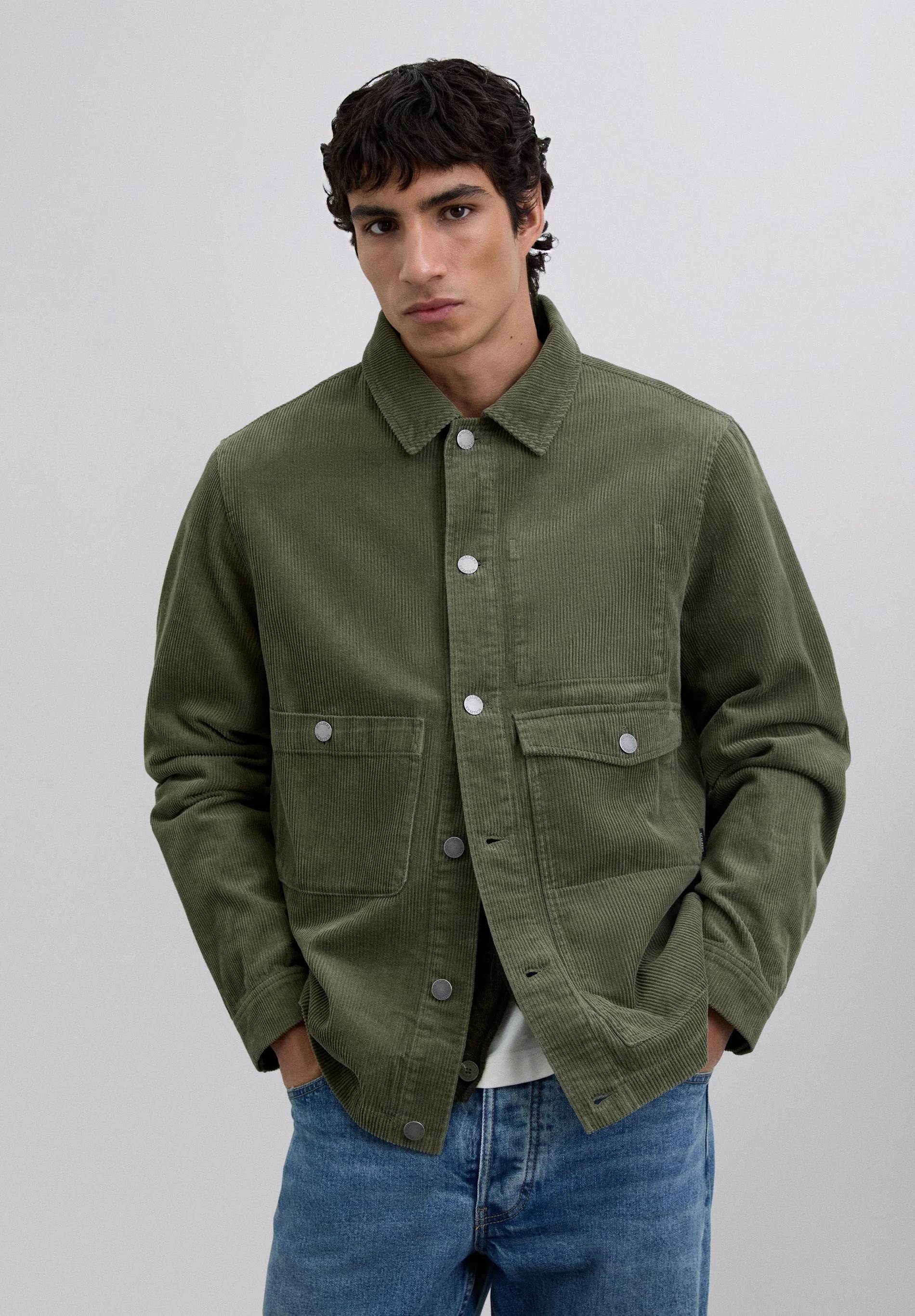 CORDUROY OVERSHIRT WITH LOGO - Image 2