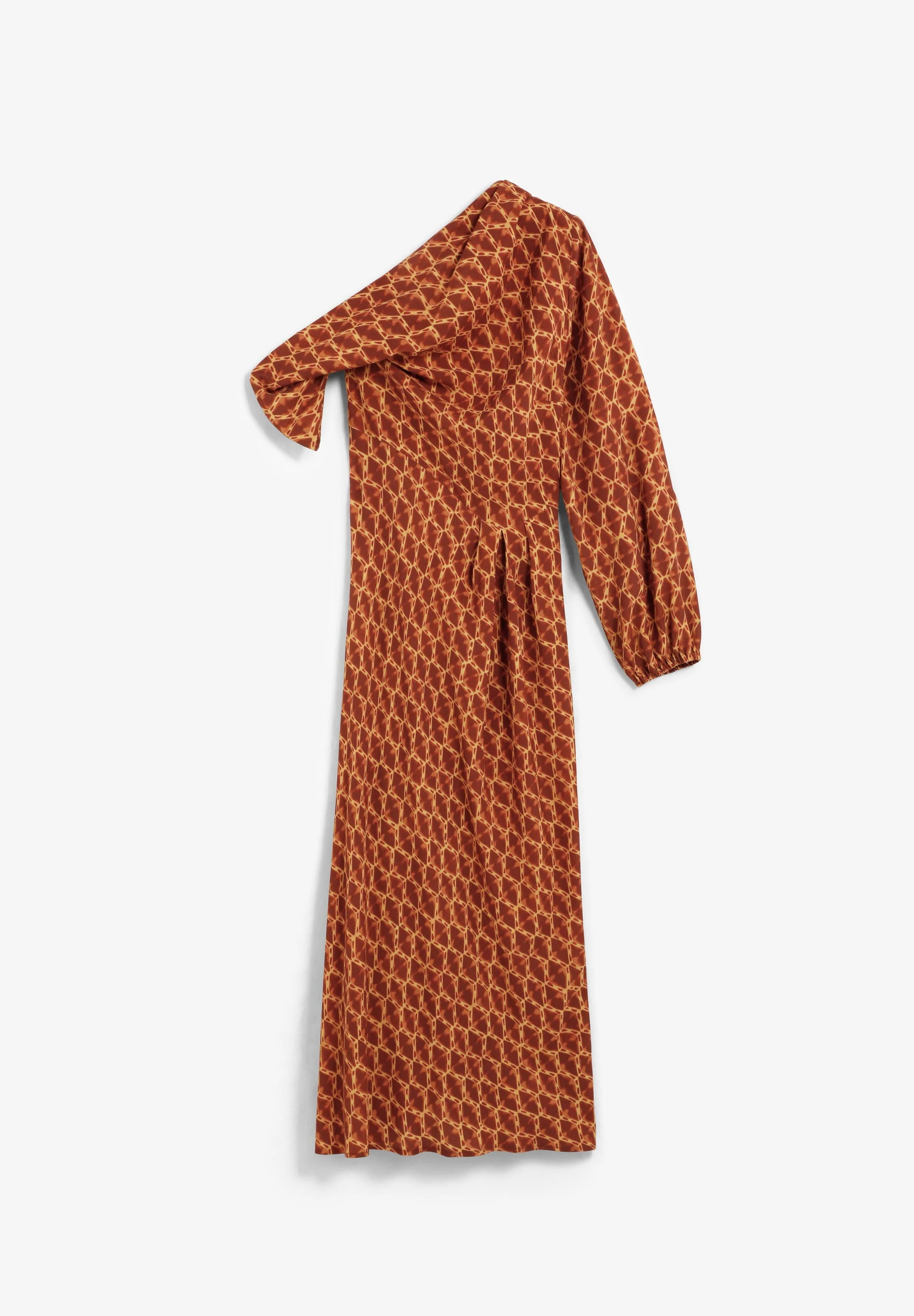 PRINTED ASYMMETRIC NECKLINE DRESS - Image 6