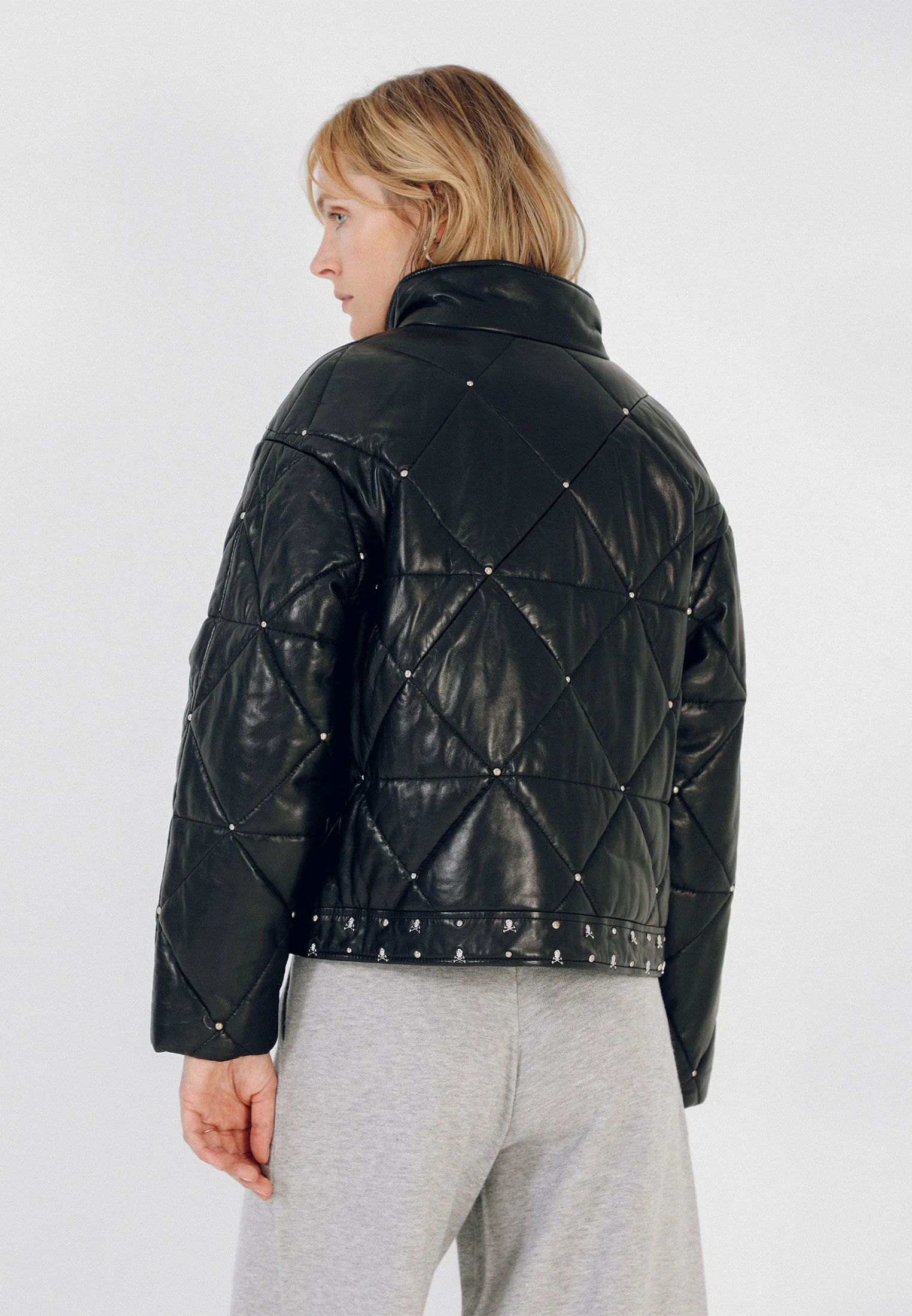 LEATHER PUFF JACKET - Image 3