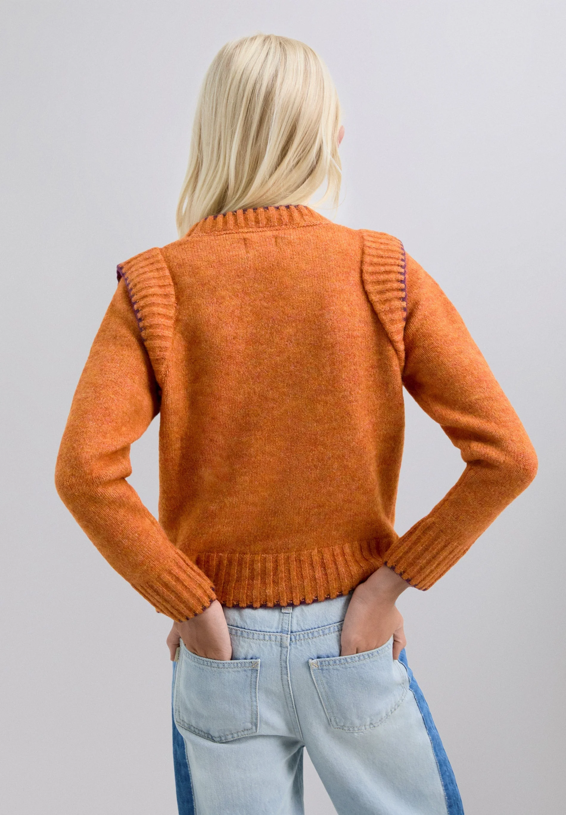 CONTRAST KNIT SWEATER - Image 5