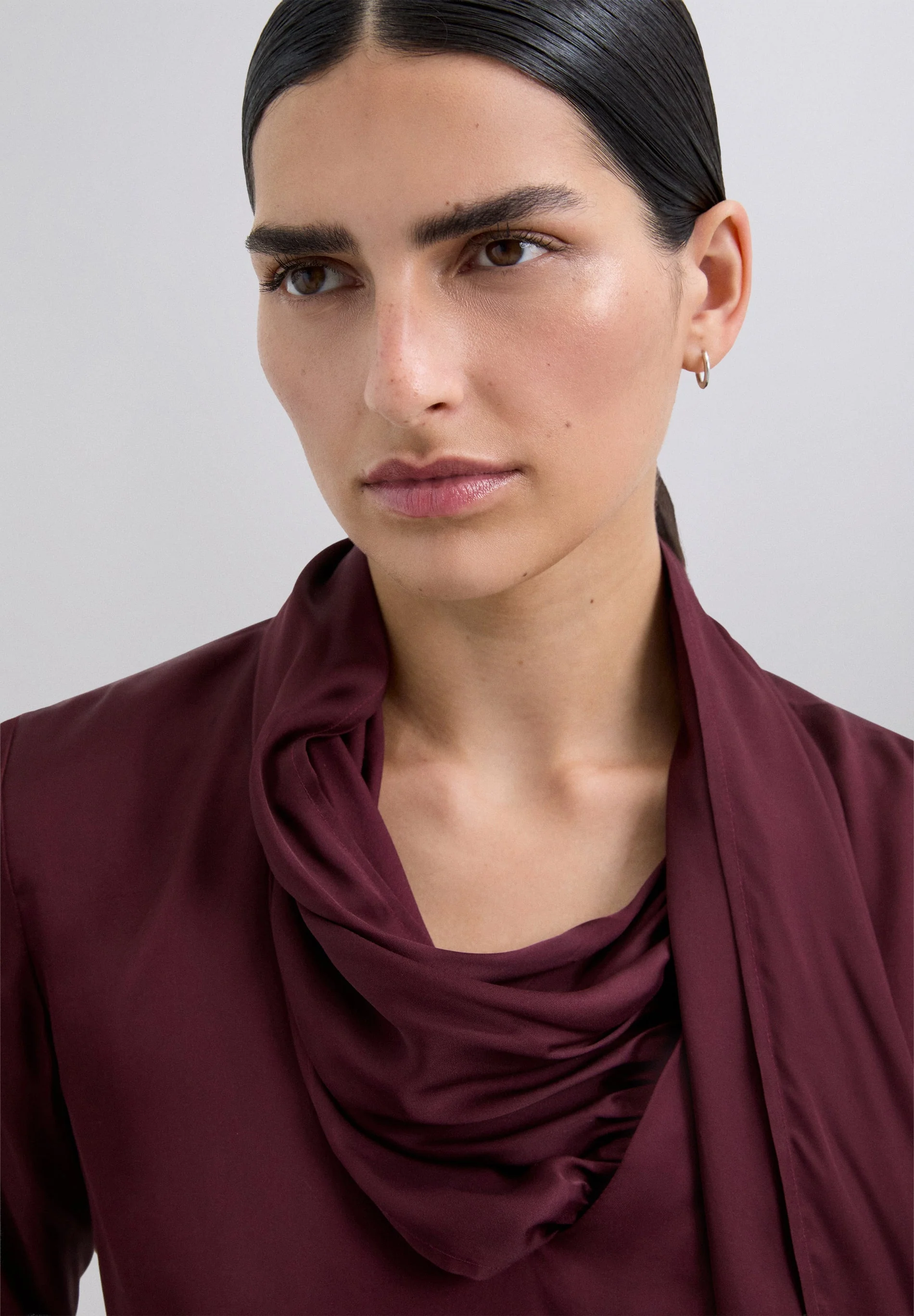 DRAPED SATIN BLOUSE - Image 4
