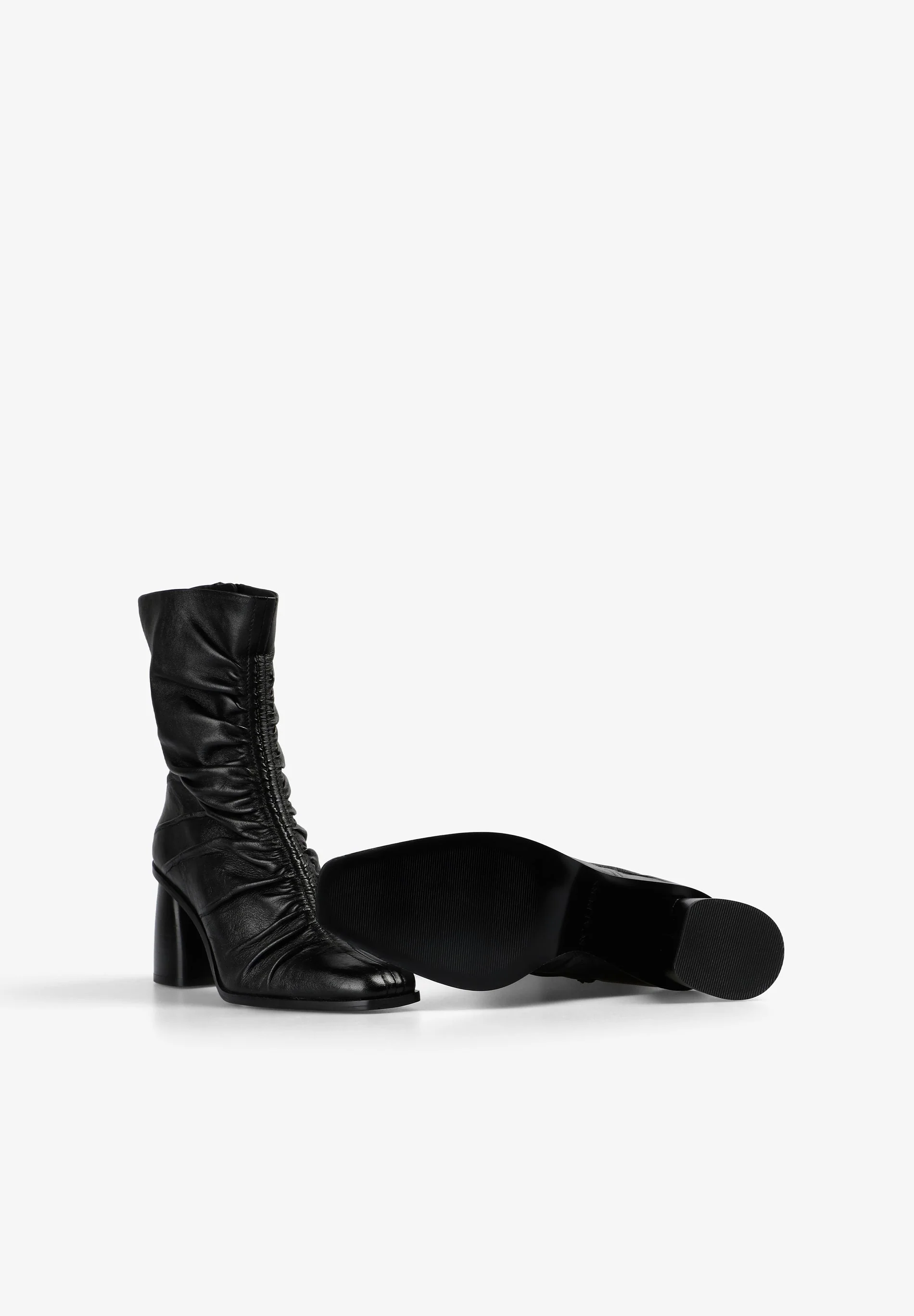 GATHERED LEATHER BOOT - Image 4