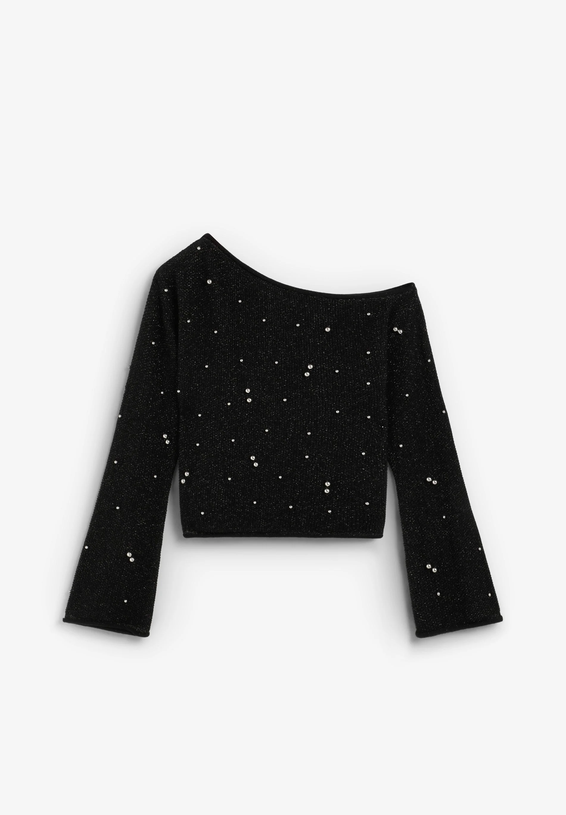 ASYMMETRIC SWEATER WITH PEARLS - Image 6