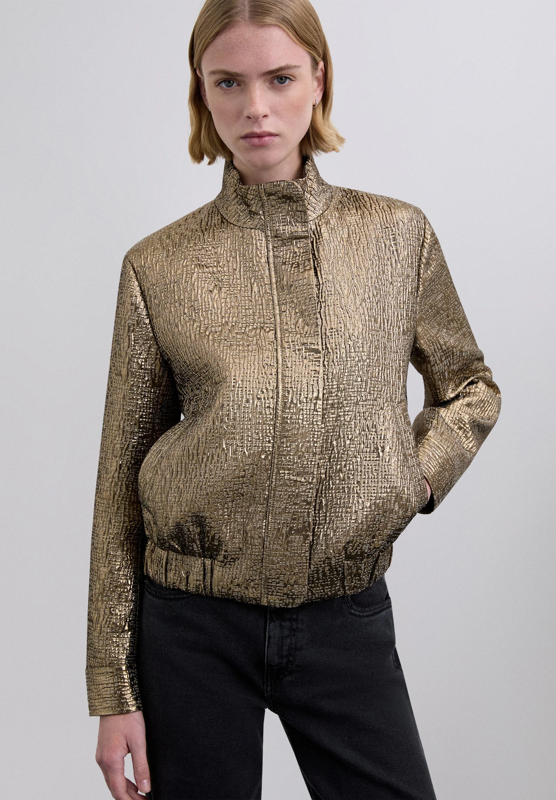 JACQUARD BOMBER JACKET - Image 2