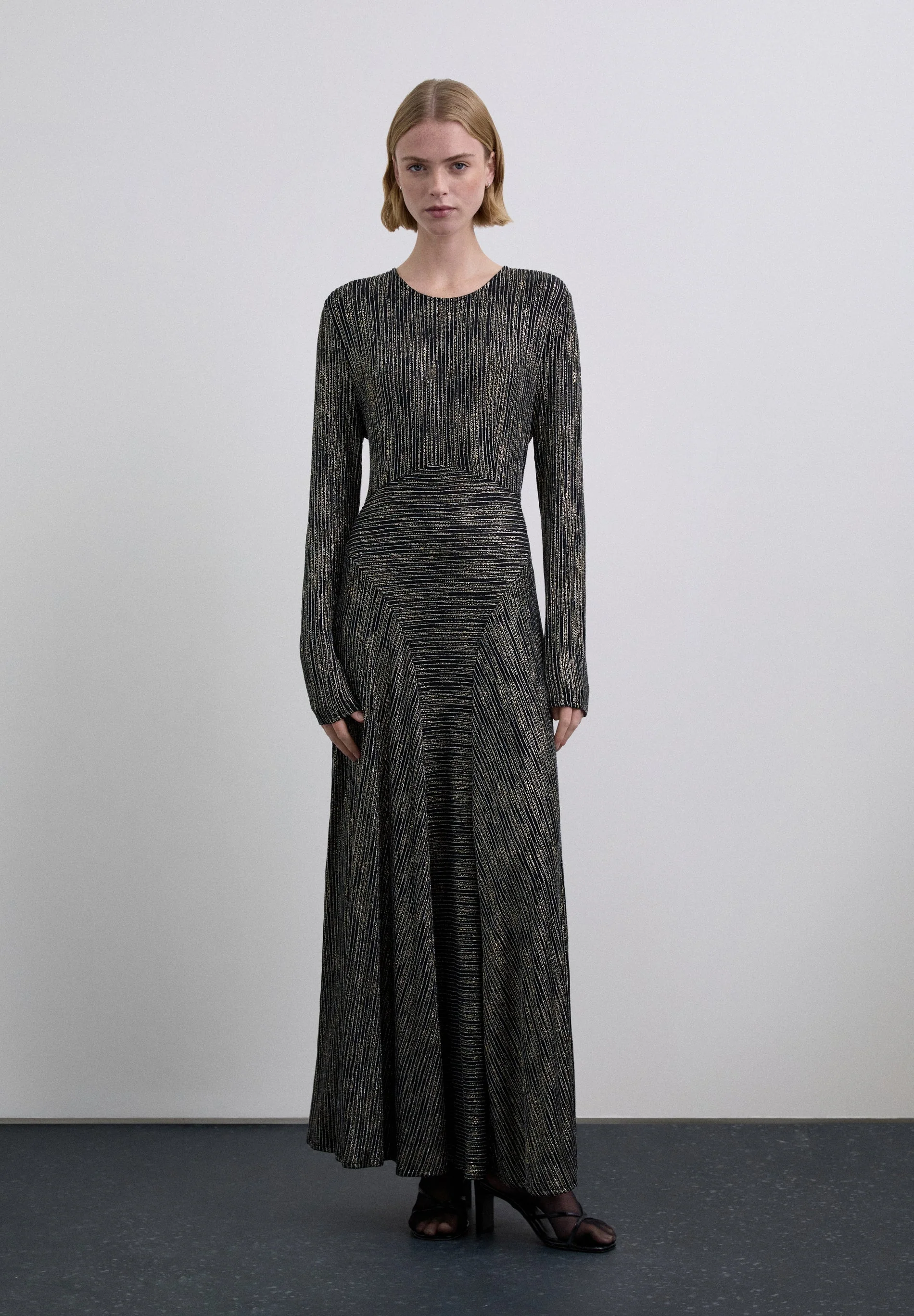 METALLIC STRIPED DRESS - Image 2
