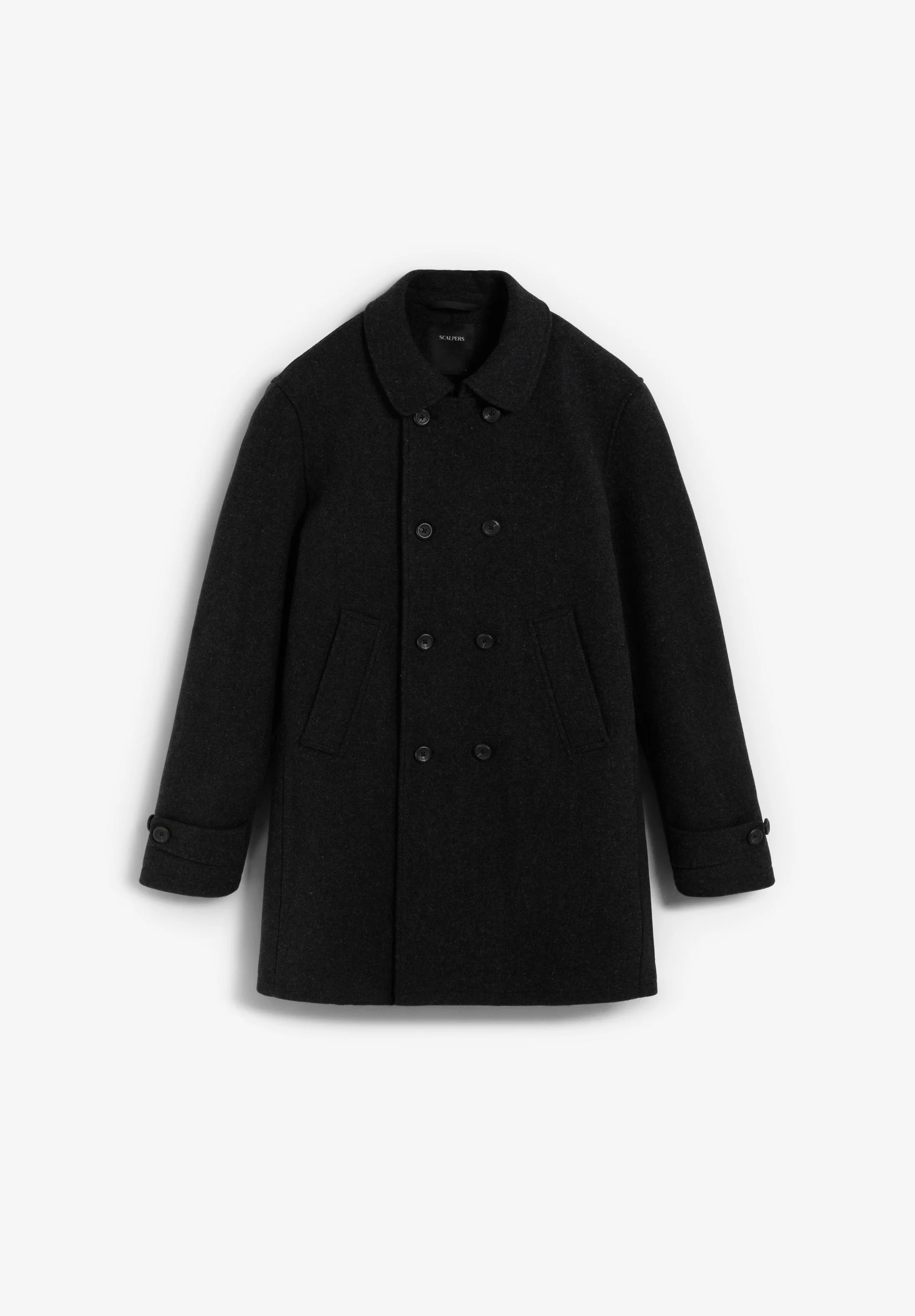 DOUBLE-BREASTED WOOL COAT - Image 7