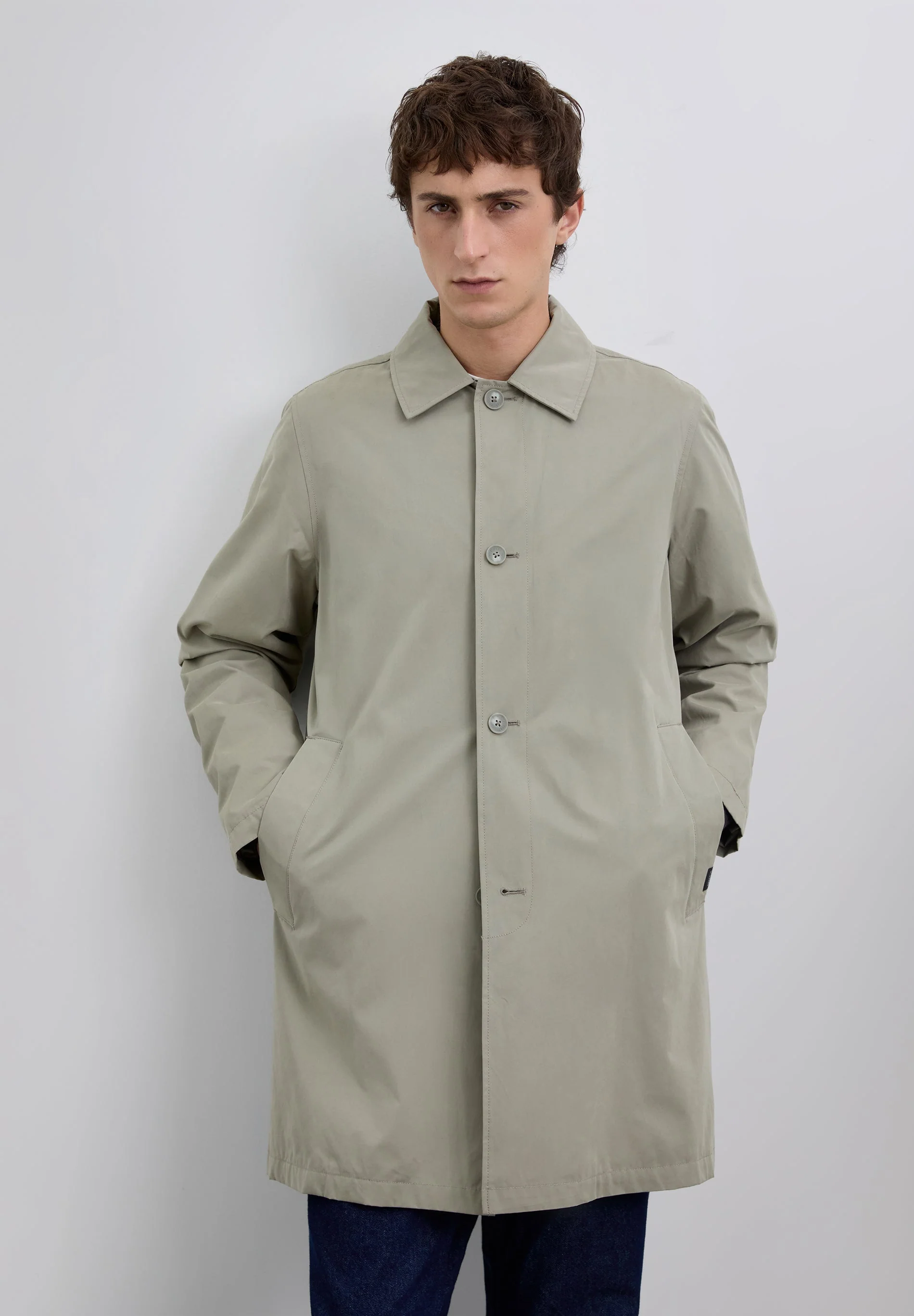 LIGHTWEIGHT SKULL PRINT TRENCH COAT - Image 7