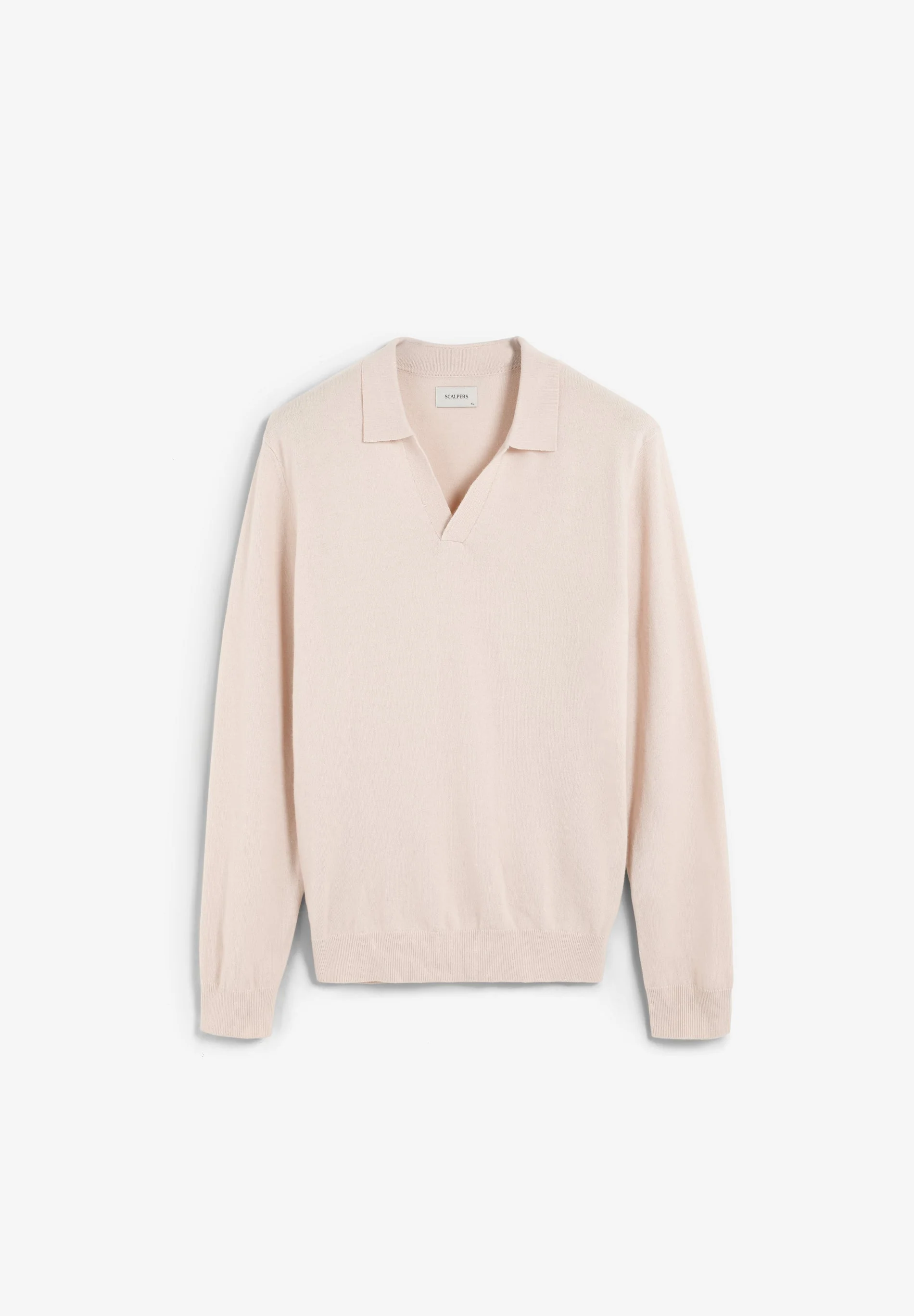 V-NECK WOOL SWEATER WITH POLO SHIRT COLLAR - Image 6
